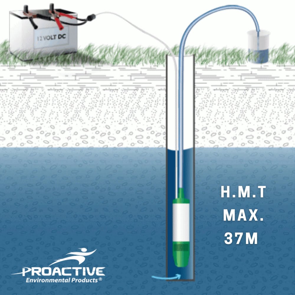 PROACTIVE KIT Pompe immergé 12 Volts Monsoon® PVC - HTM 37