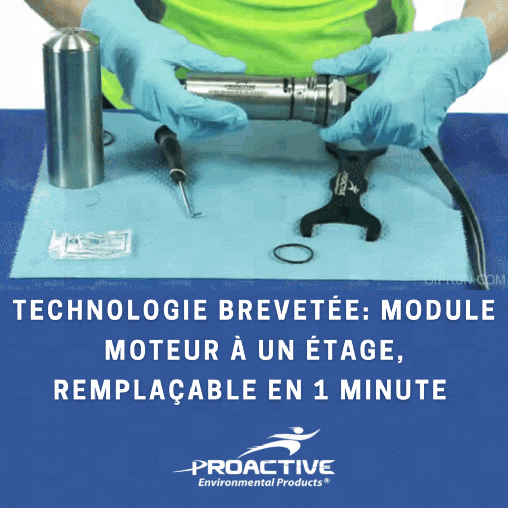PROACTIVE Pompe immergé 12 Volts Mini Monsoon XL® 80 en acier inoxydable pour dépollution et essais de pompage moteur à un étage