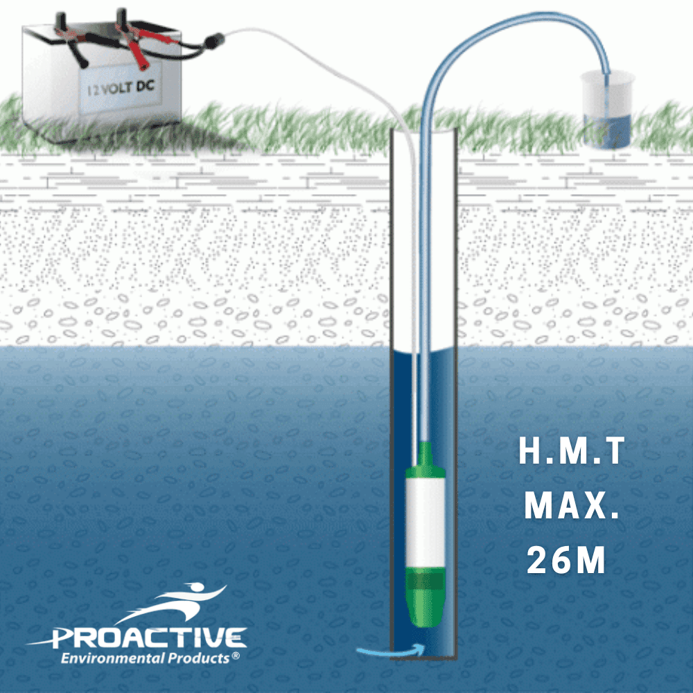 PROACTIVE Pompe immergé 12 Volts Super Twister® PVC - Profondeur max