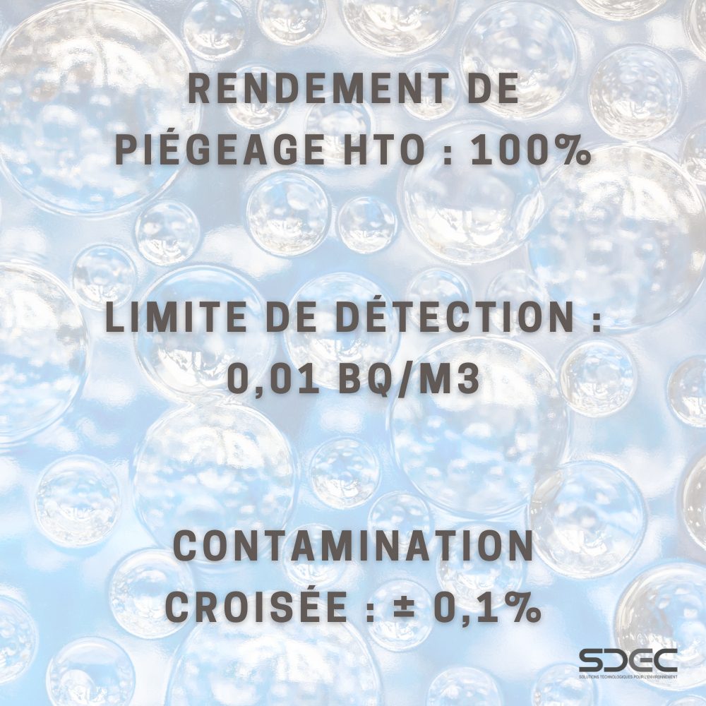 CONDENSEUR TRITIUM H3R 7000 - Rendement de piégeage HTO