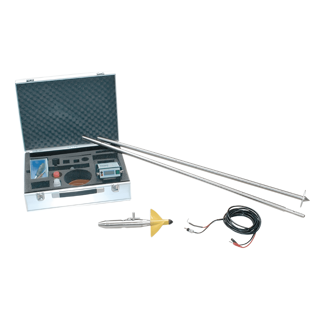 Eijkelkamp Set complet - Courantomètre avec hélice synthétique et compteur numérique incluso - Haute précision