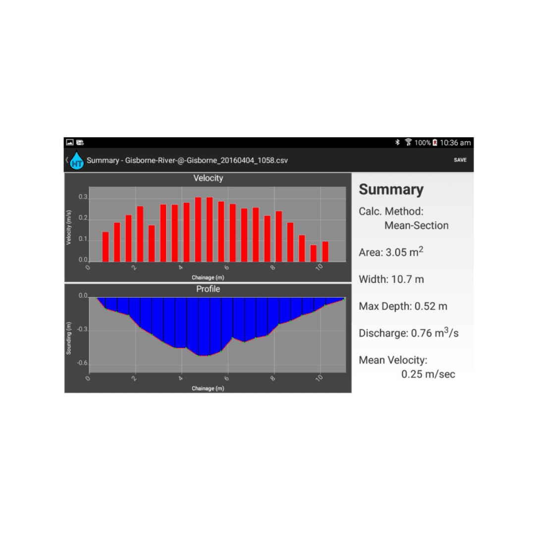 Kisters Logiciel de calcul de jaugeage HYDROTAB + Tablette android 1