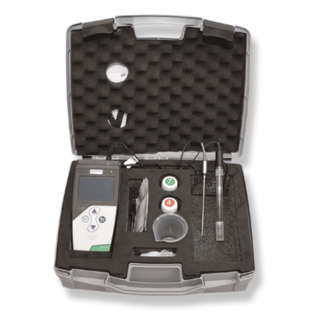 EIJKELKAMP Kit Complet - pHmètre de terrain pour sols et eaux - Mesure du PH / CE / TDS / Salinité - Professionnel et portable -