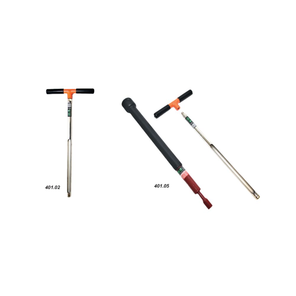 GOUGE AVEC POIGNÉE VISSABLE ET MARTEAU COULISSANT Sonde de sol 401.02 et 401.05 (avec marteau coulissant)