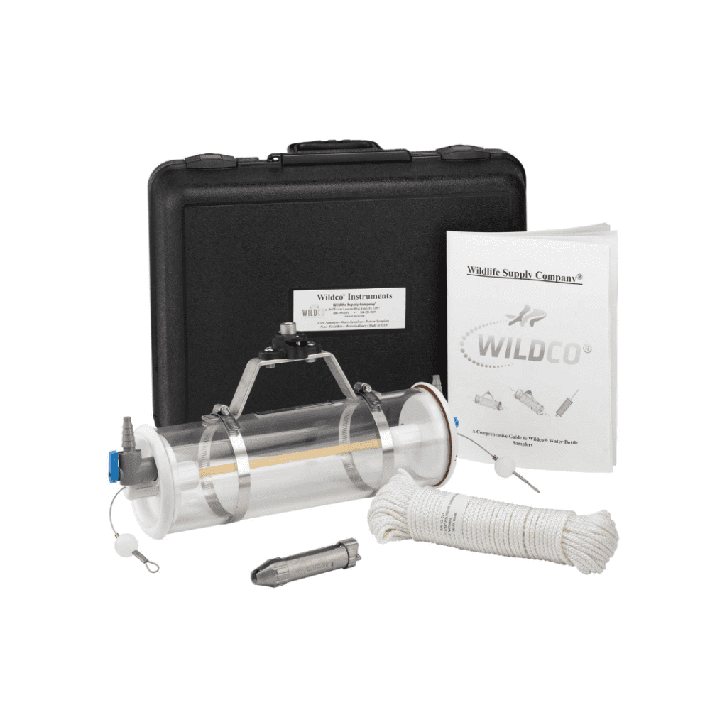 Kit Préleveur d'eau horizontal à messager type Beta - Acrylique - Volume 2,2L - Corde 30m - Ø115mm