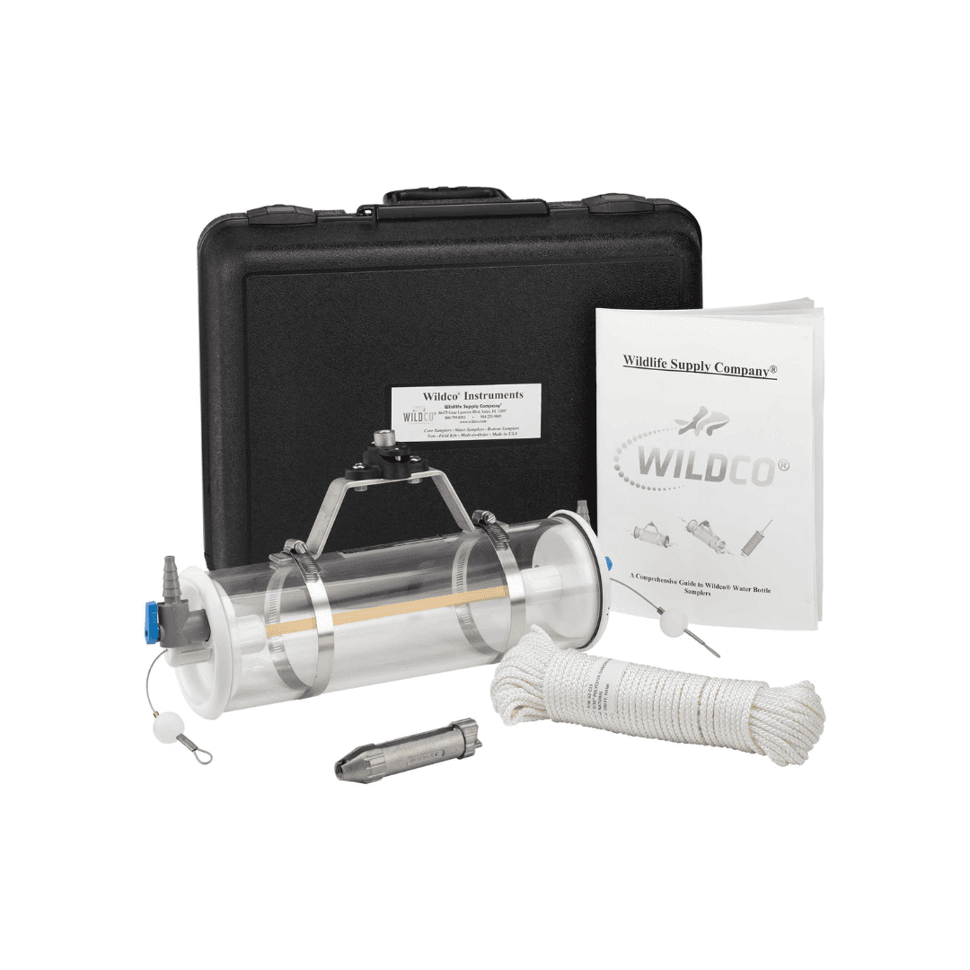 Kit Préleveur d'eau horizontal à messager type Beta - Acrylique - Volume 2,2L - Corde 30m - Ø115mm