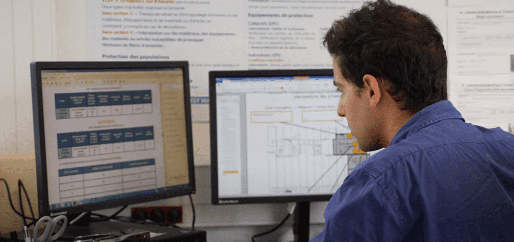 enregistrement des données amiante