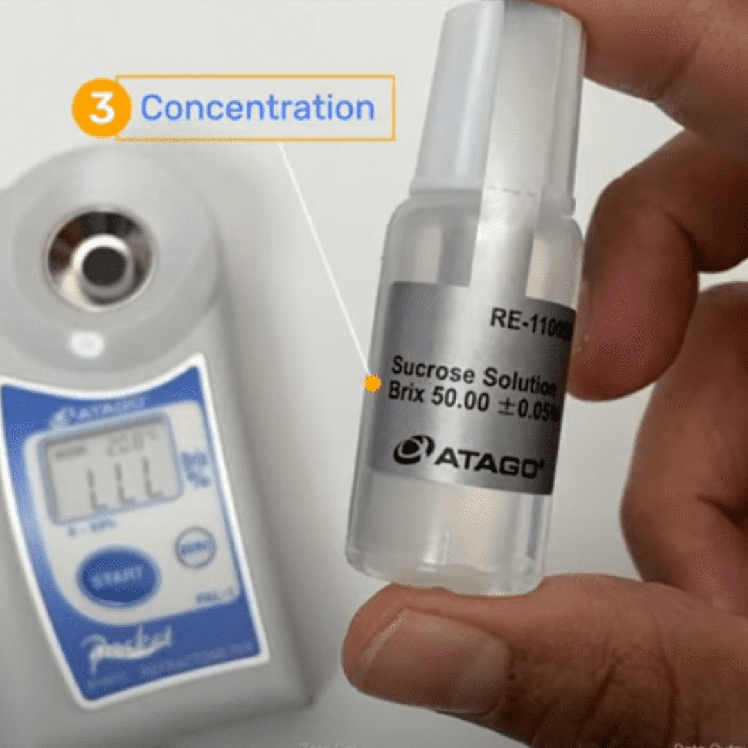 Réfractomètre de Sucre automatique Brix PAL-1 - Modèle optique portable - calibracion